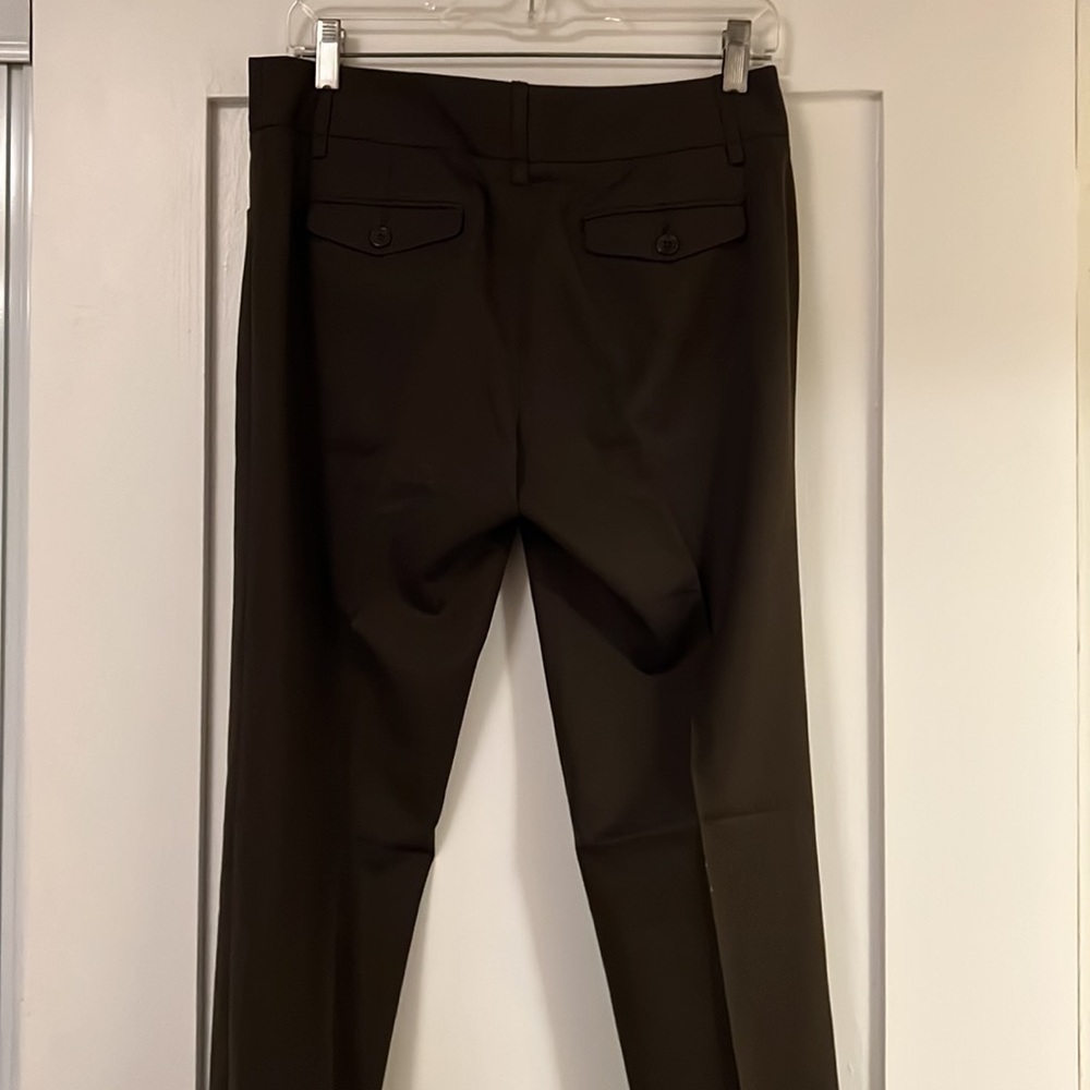 EUC BCBG MaxAzria brown tapered pants. Ankle Zippers.